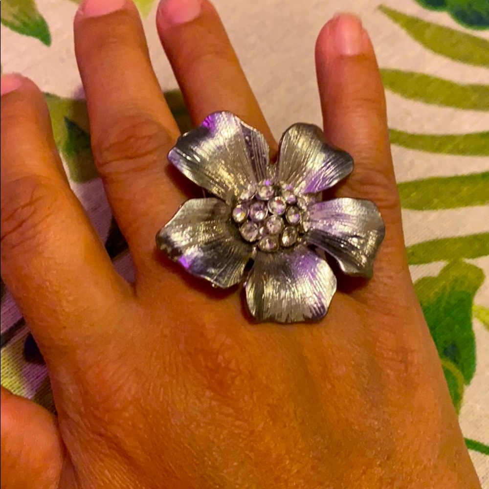 Silver Flower Ring